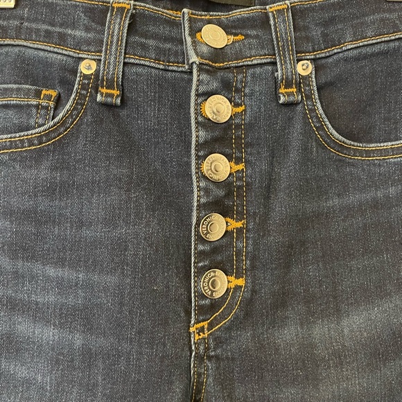 NWOT Veronica Beard Carolyn 10” Button Hem Baby Boot Jeans, Size 27 - Picture 3 of 7